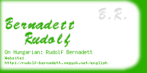 bernadett rudolf business card